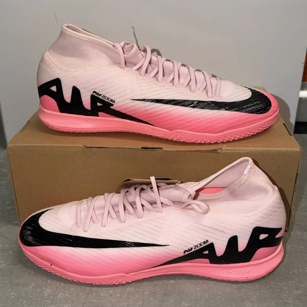 Nike Indoor Soccer Shoes Zoom Superfly 9 Academy IC Mens Sz 11.5 Pink DJ5627-601